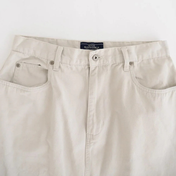 Sonoma Beige 100% Cotton Maxi Skirt Size 12 - Picture 11 of 13